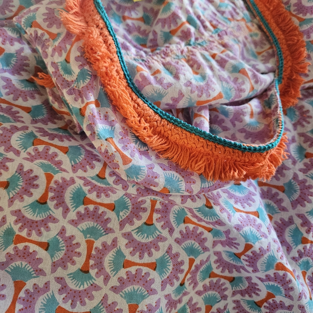 Roberta Roller Rabbit Cotton Boho Maxi Dress | Si… - image 6